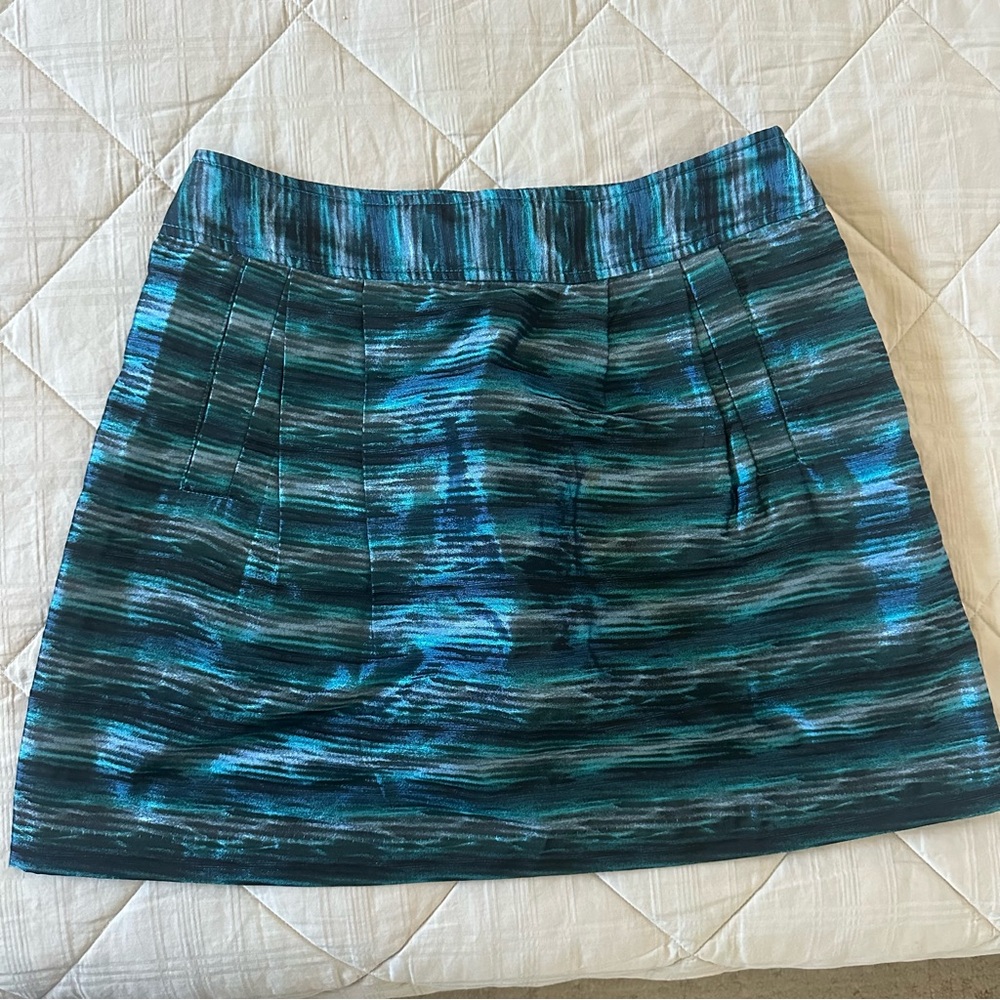 MICHAEL Michael Kors Teal and Black Mini Skirt- Sz 4